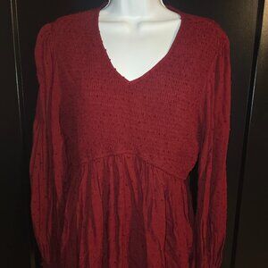 Betsey's Boutique Maroon Top Sz XL